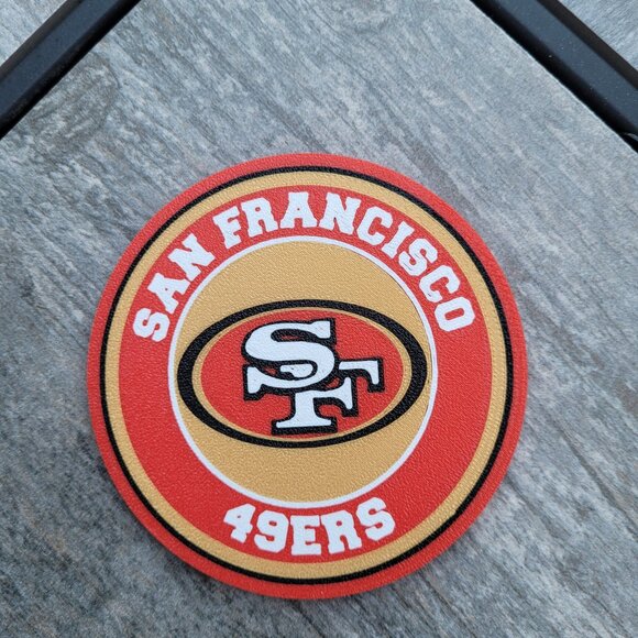 San Francisco 49ers Coasters Set - 3D Printed - (Set of 4) - Picture 3 of 4